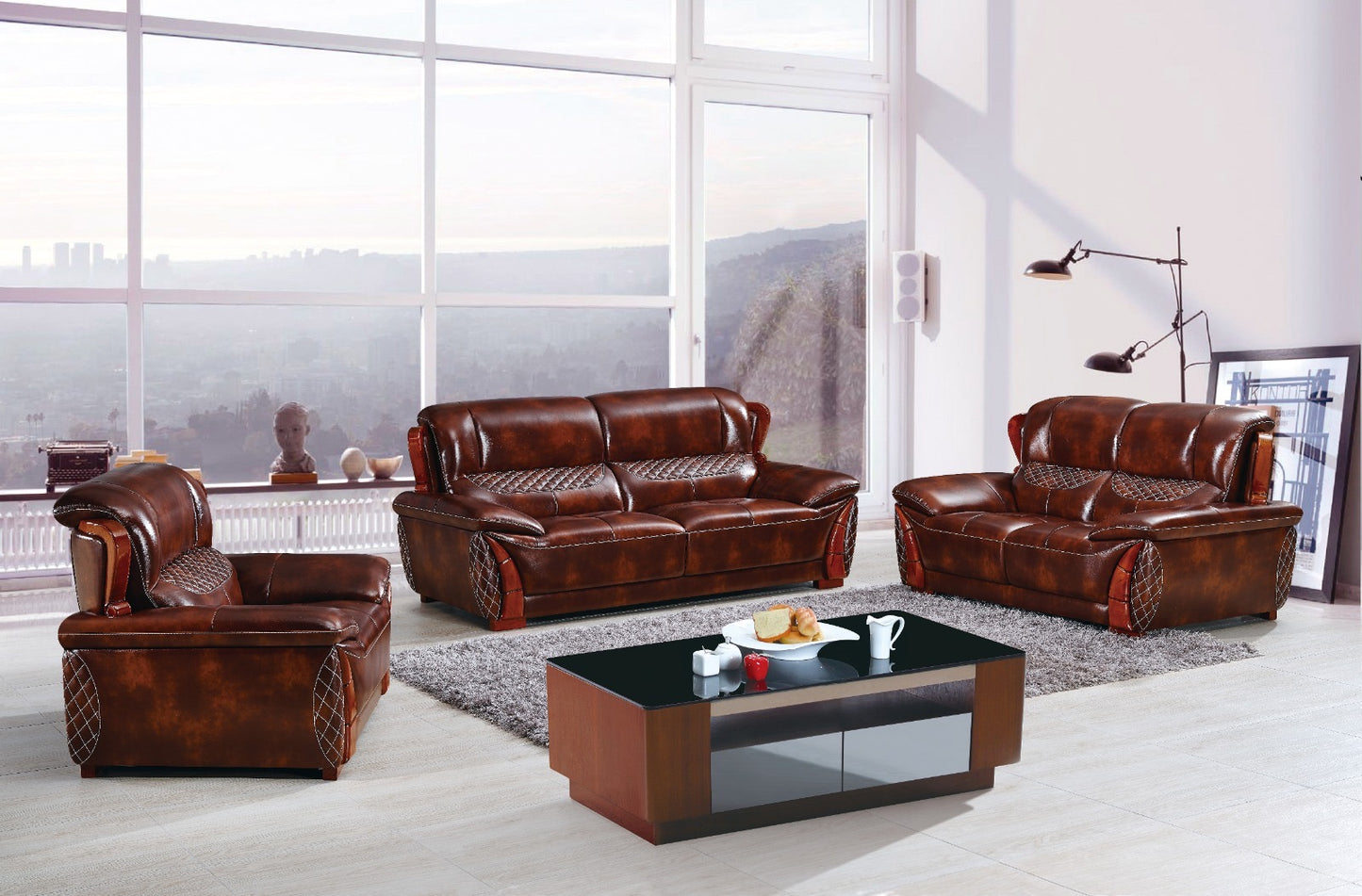 Granor 3+2+1 Seater Genuine Leather Sofa Set