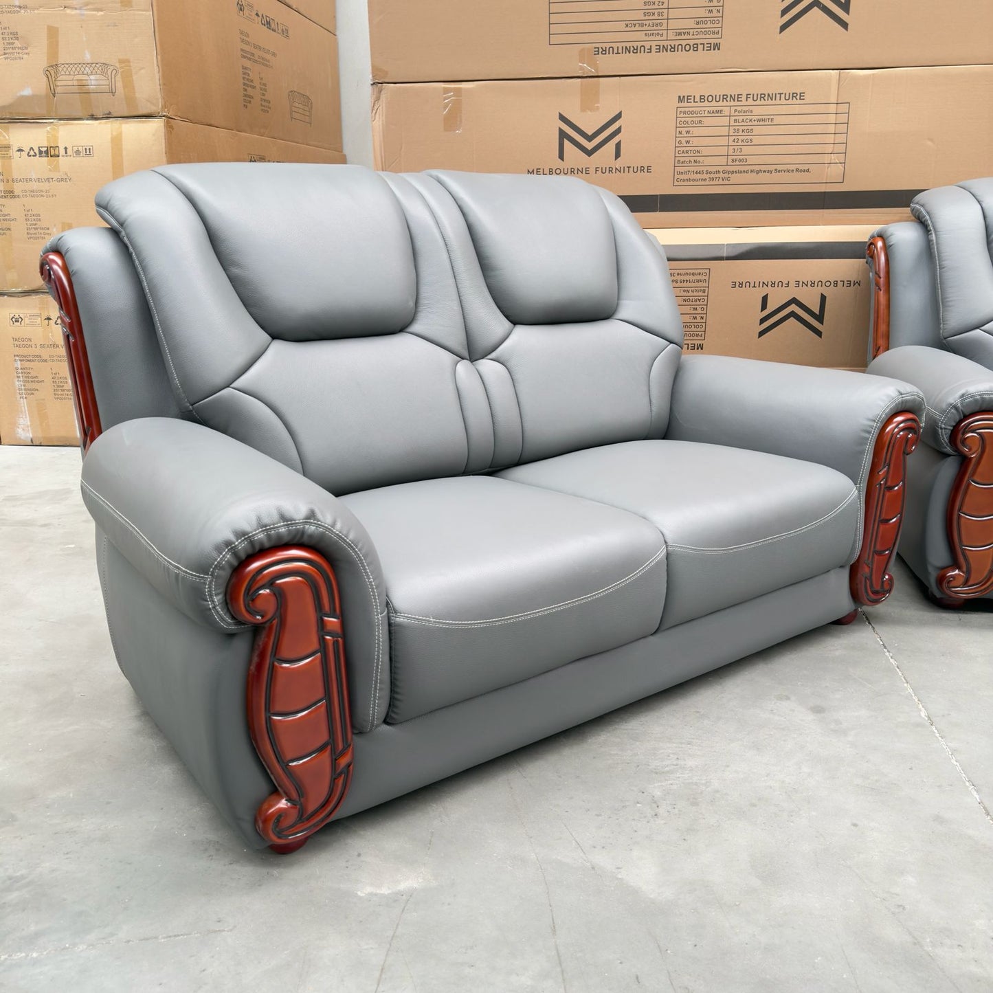 Hearth 3+2+1 Seater Genuine Leather Sofa Set