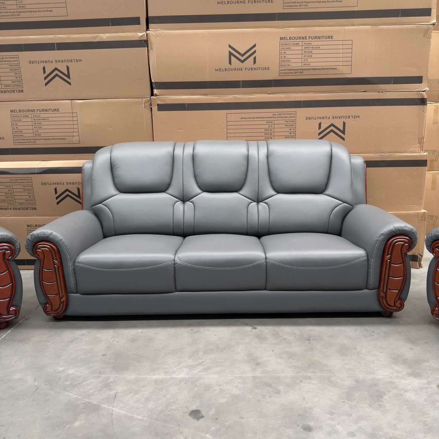 Hearth 3+2+1 Seater Genuine Leather Sofa Set