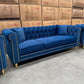Luxe Premium Velvet Luxury Gold Sofa Set