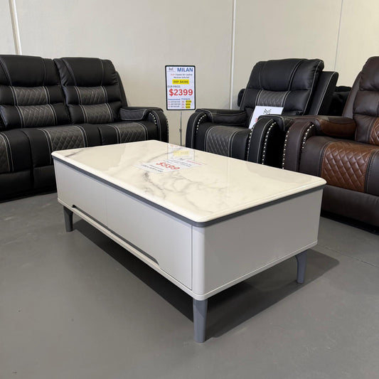 Moonstone Faux Marble Coffee Table - Grey