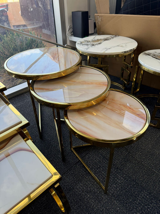 E-5 Tea Table Set - Gold
