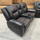 Havana Air Leather Manual Recliner Sofa Set