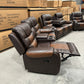 Milan Air Leather Manual Recliner Sofa Set
