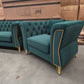 Haven 3+2+1 Seater Sofa Set - Dark Green Velvet