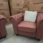 Paris Chesterfield 3+2+1 Seater Sofa Set - Brown Orange PU Leather