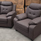 Bari 3+2+1 Leather Sofa Set - Full Brown