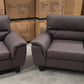 Palermo 3+2+1 Leather Sofa Set- Full Brown