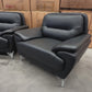 Nova 3+1+1 Seater PU Leather Sofa Set - Full Black